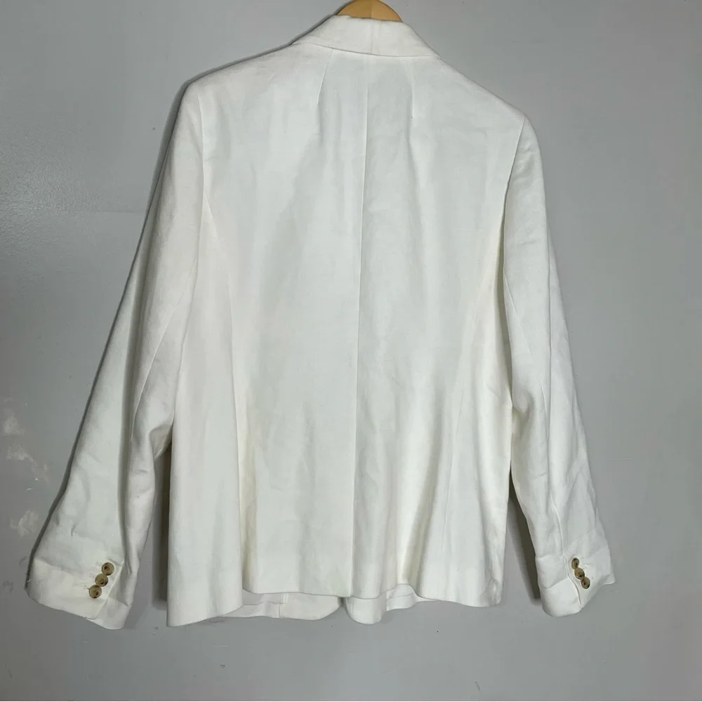 J.‎ Crew Parke White Linen Blazer Women's Size 16T